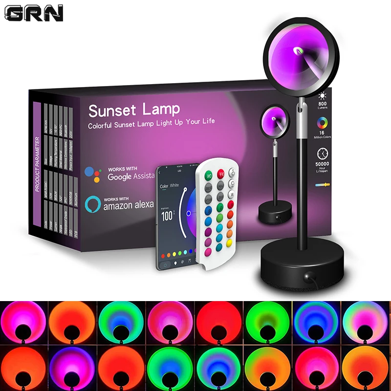 Smart Home Matter - Lampu matahari terbenam LED pintar, kontrol