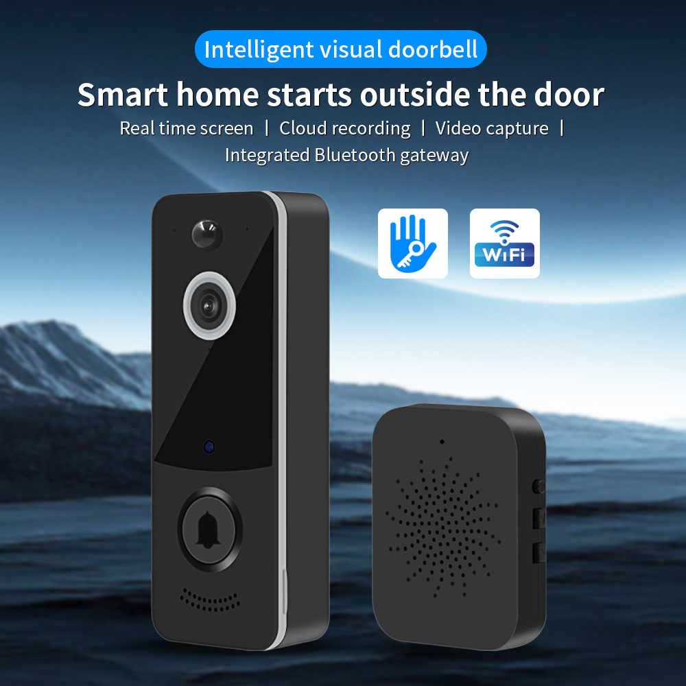 Smart Home Cctv - Bel Pintu Video WIFI 1080P Aplikasi