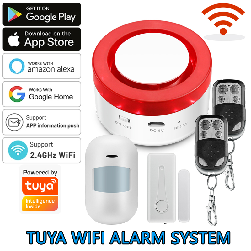 Smart Home Automation System - Alarm rumah WiFi Tuya sistem Alarm