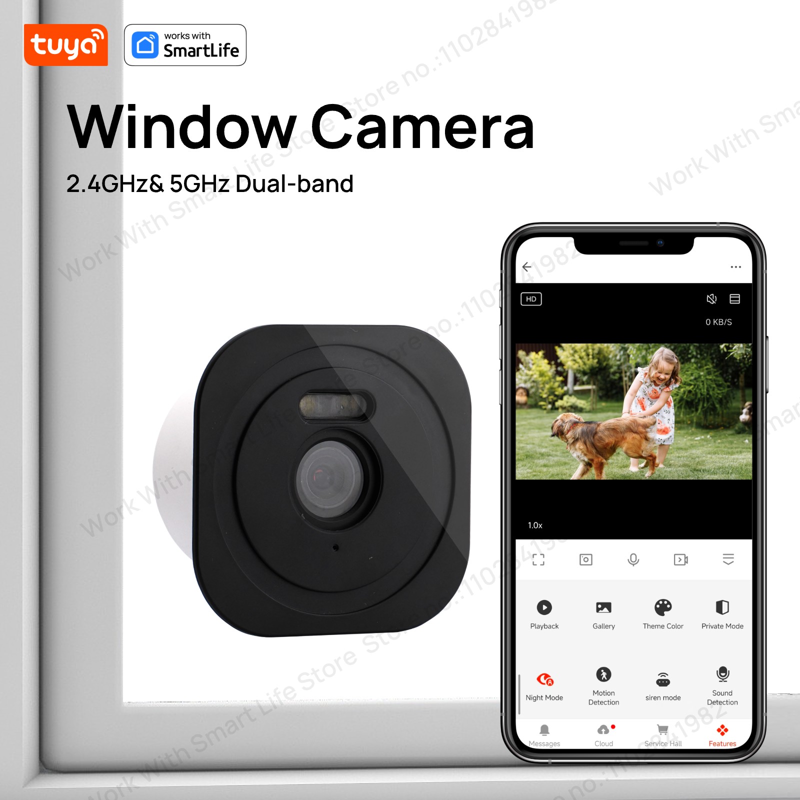 Smart Home Cctv Camera - Kamera Jendela Tuya 3MP 2K, Kamera