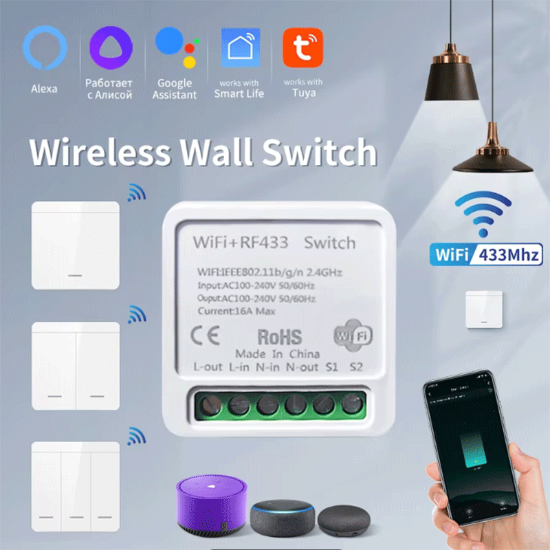 Smart Home Matter - Sakelar Lampu Pintar WiFi Tuya Smart