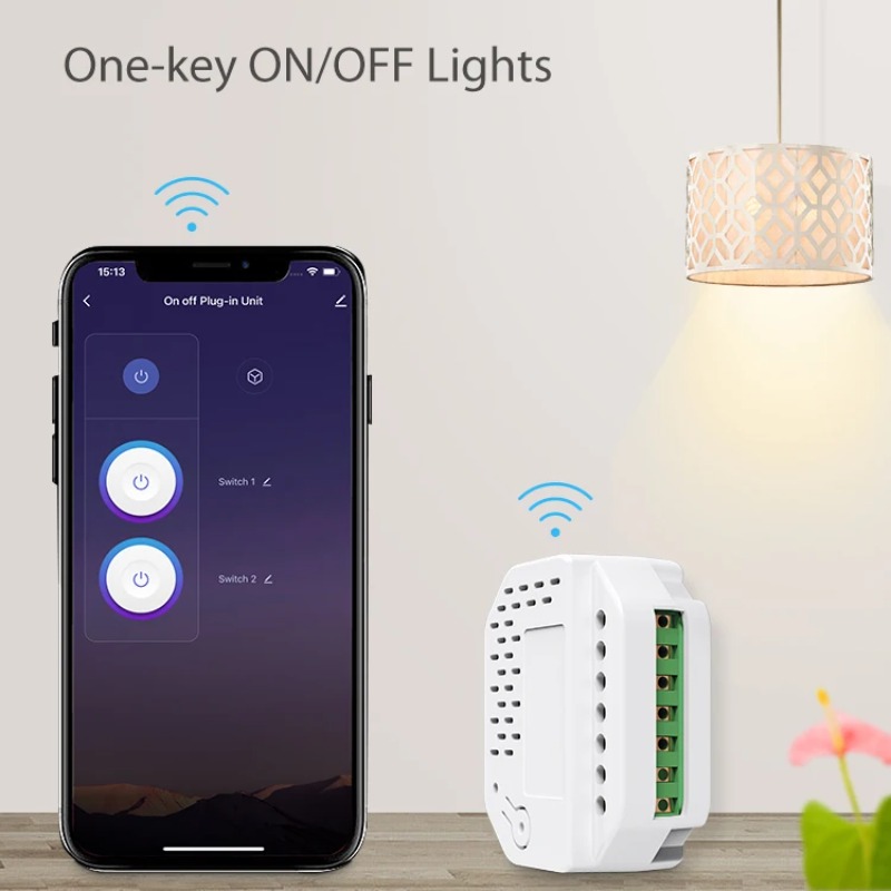 Smart Home Matter - Modul Sakelar Lampu Matter Relay 2Gang