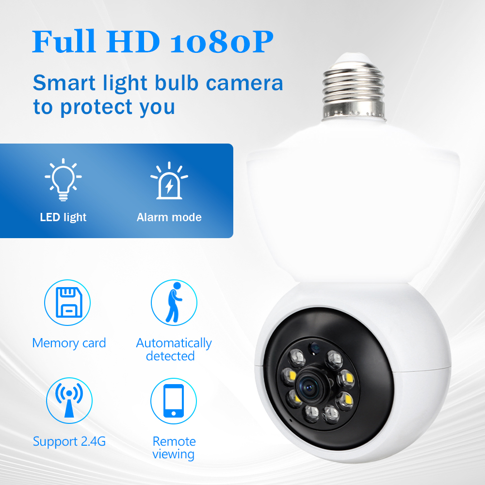 Smart Home Cctv Camera - Kamera Pengintai IP Bulb 5MP 2.4G