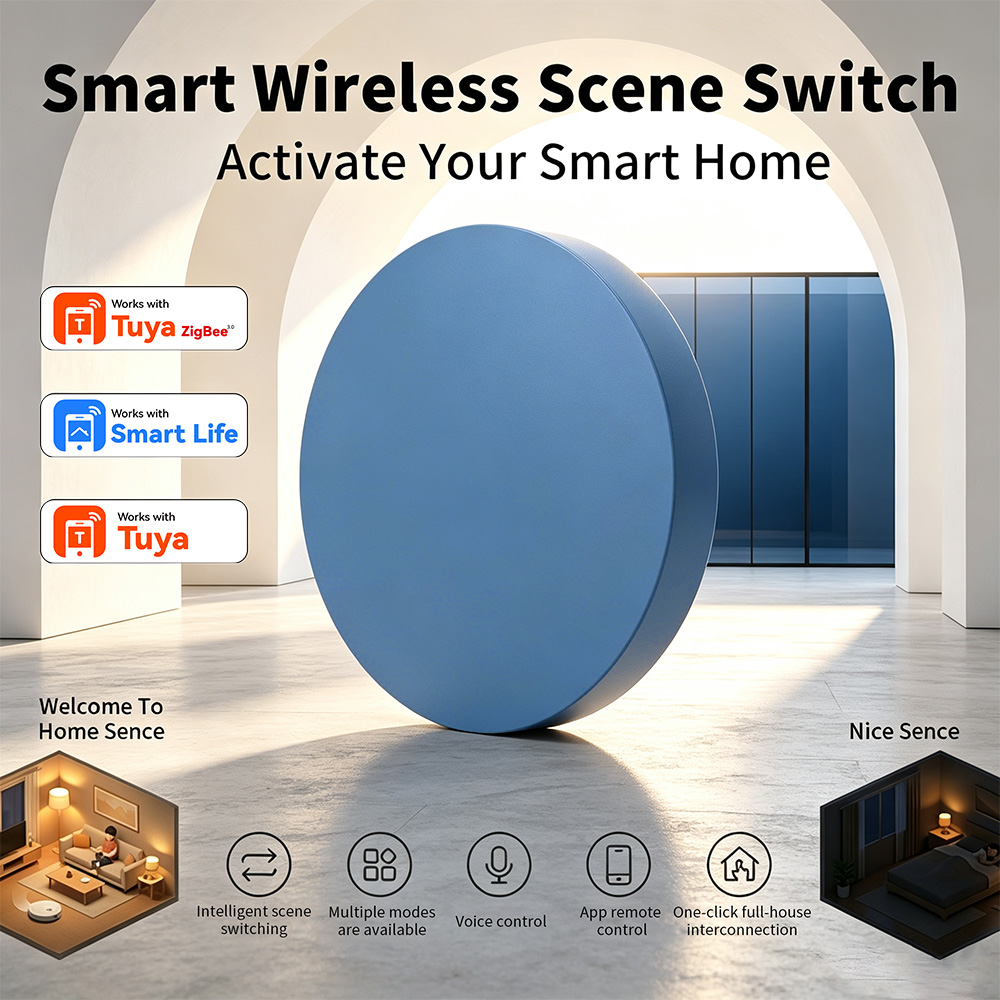 Smart Home Hub - Tombol Pintar Zigbee untuk Pengaturan Adegan,