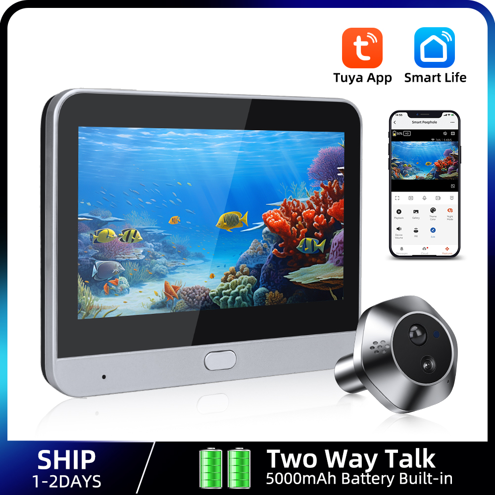 Smart Home Cctv Camera - Kamera Video lubang Pengintip WiFi 1080P,