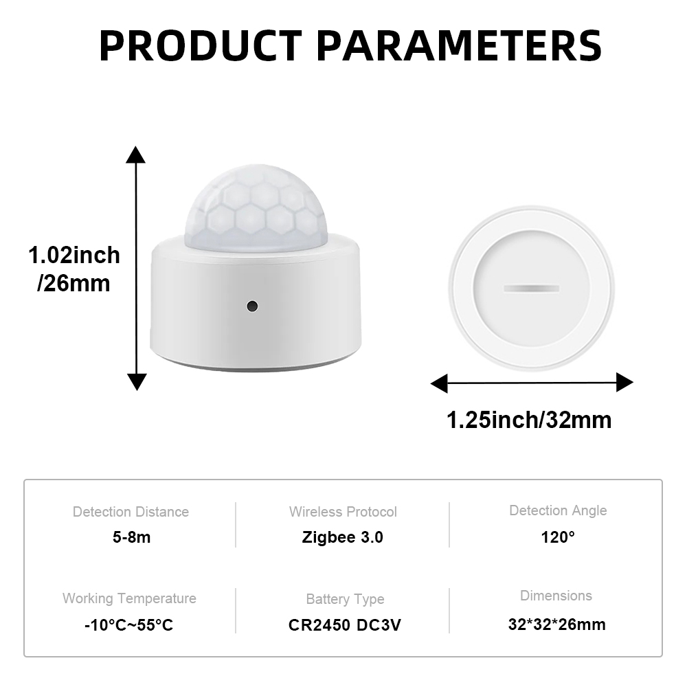 Sensor Cahaya Tuya ZigBee Sens - Smart Home Matter ulasan dan harga