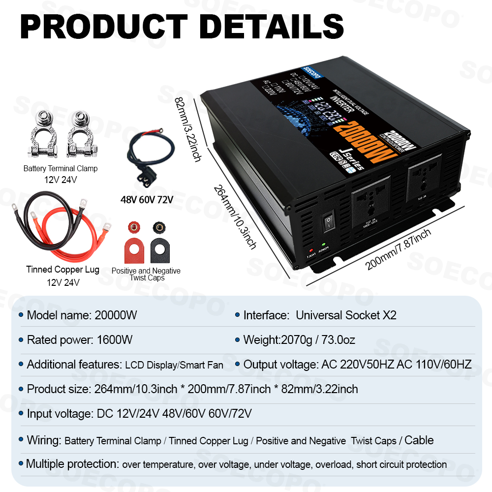 Inverter Pintar 20000W - Input - Smart Home Ac ulasan dan harga