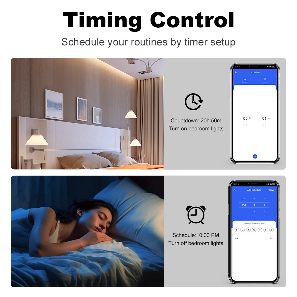 Sakelar Zigbee Pintar Manhot T - Smart Home Matter ulasan dan harga