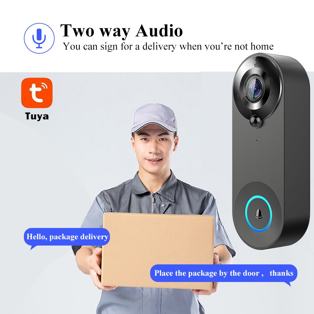 Tuya 1080P Bel Pintu WIFI Nirk - Smart Home Cctv ulasan dan harga