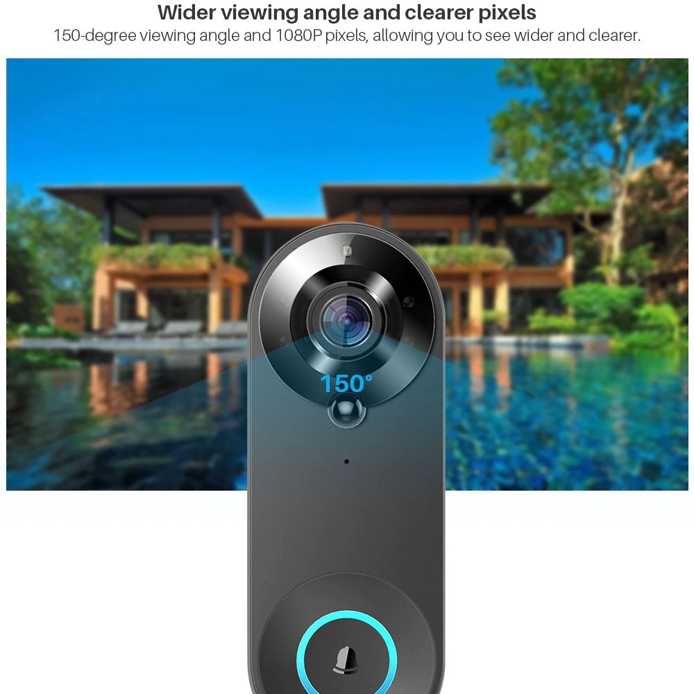 Tuya 1080P Bel Pintu WIFI Nirk - Smart Home Cctv ulasan dan harga