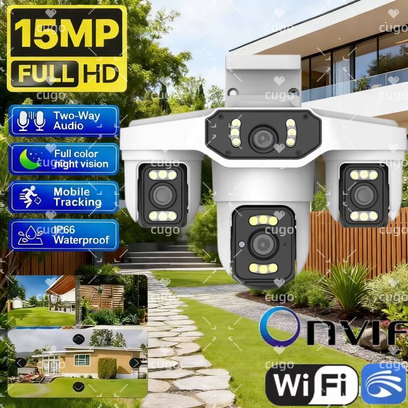 Kamera IP Wifi 15MP 8K Tiga Le - Smart Home Cctv Camera ulasan dan harga