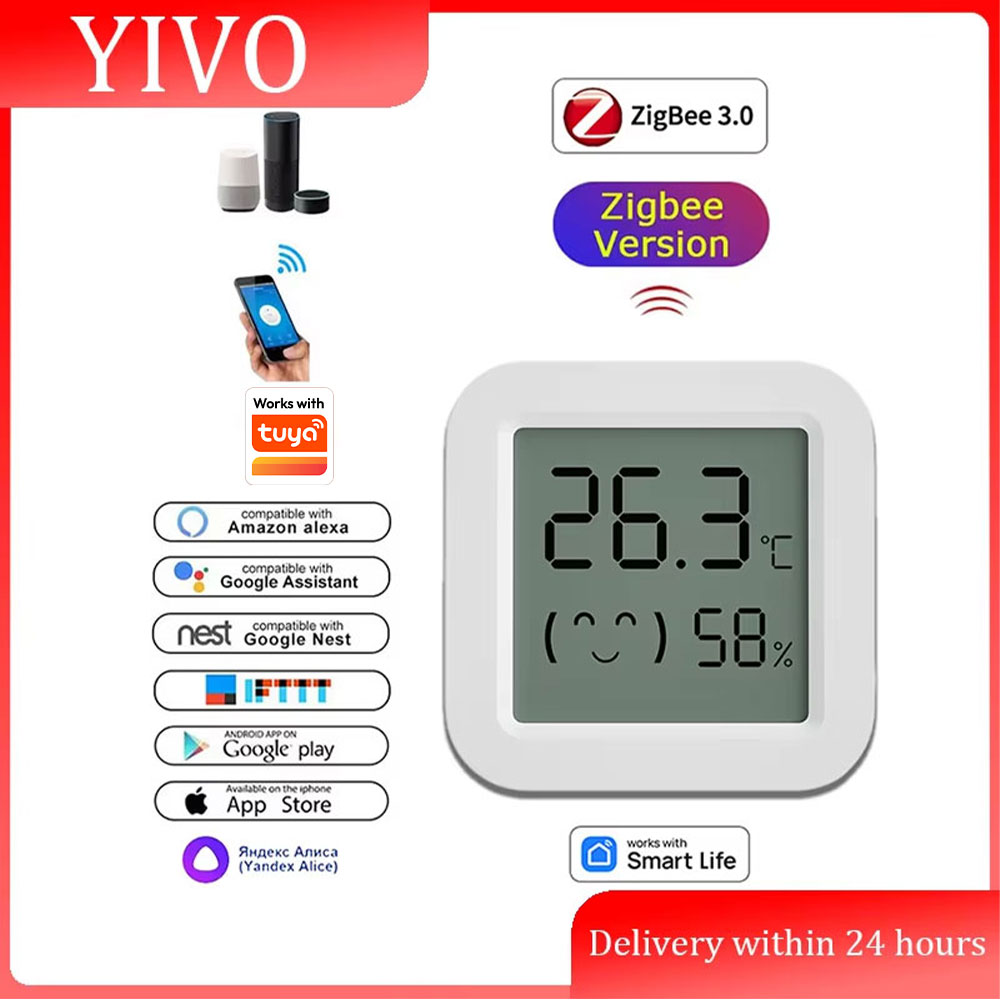Zigbee 3.0 Sensor Suhu dan Kel - Smart Home Zigbee 3.0 ulasan dan harga