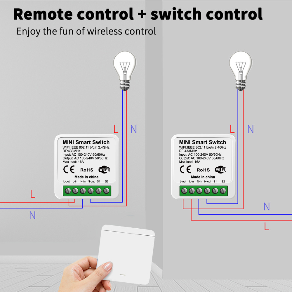 Sakelar Lampu Pintar WiFi Tuya - Smart Home Matter ulasan dan harga