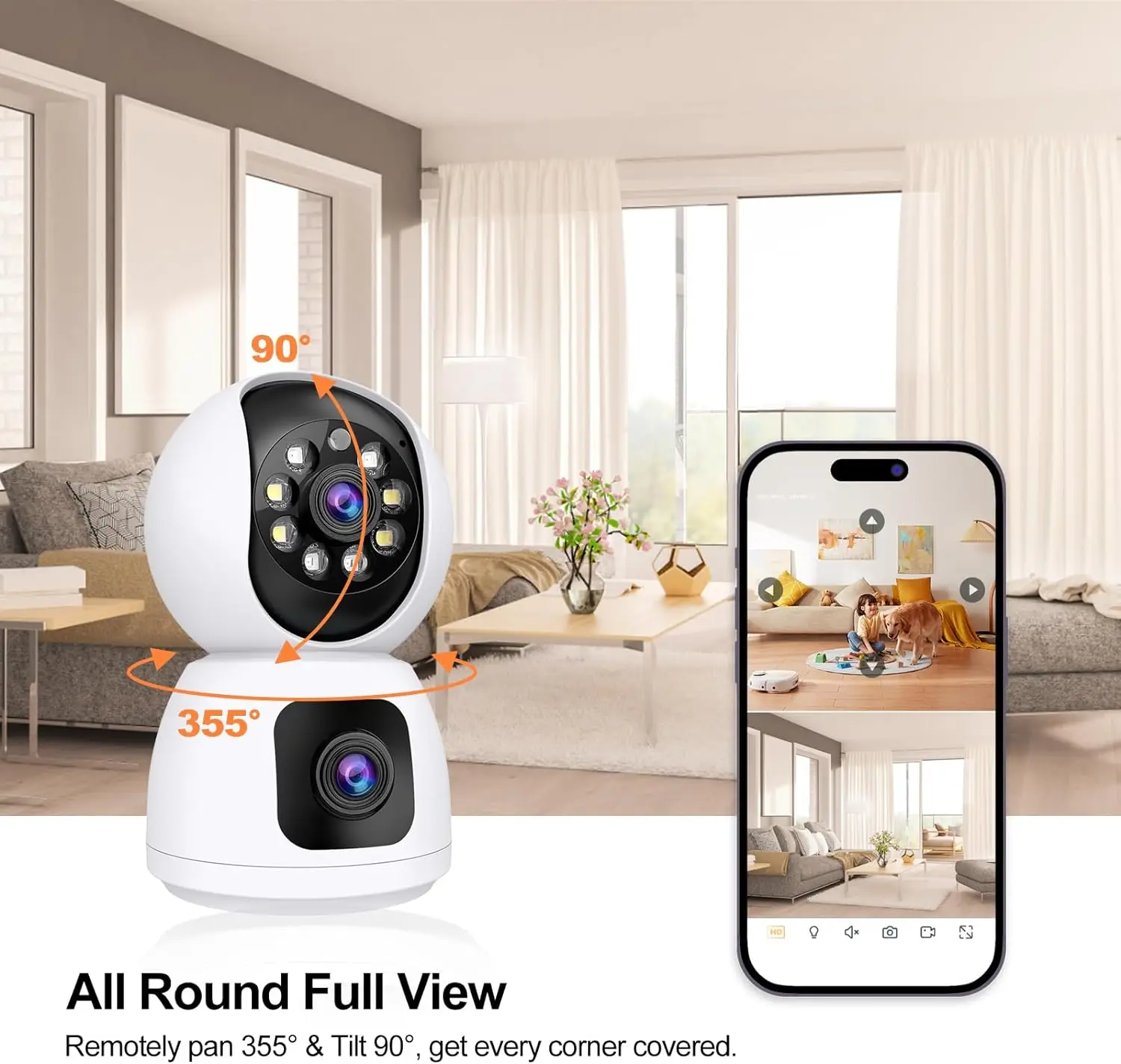 Kamera WiFi Tuya 4K 8MP HD Dal - Smart Home Cctv Camera ulasan dan harga