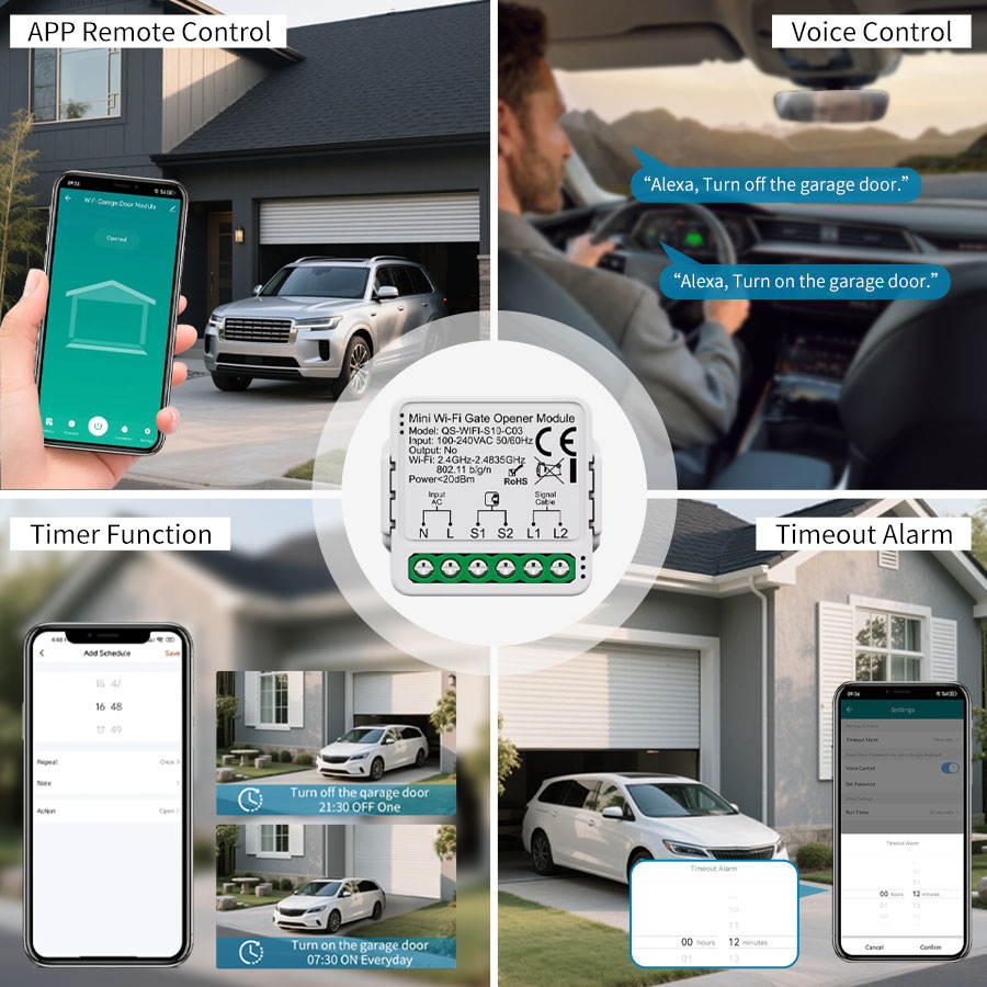 Pengontrol Pintu Garasi Tuya S - Smart Home Matter ulasan dan harga