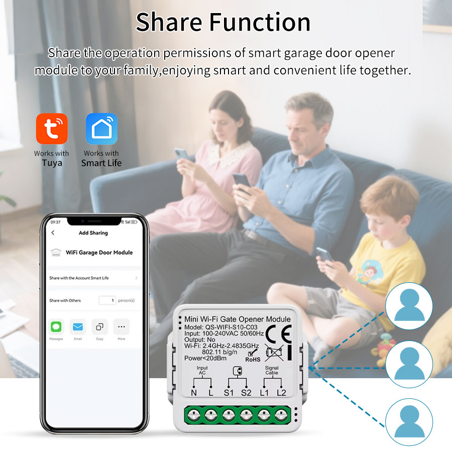 Pengontrol Pintu Garasi Tuya S - Smart Home Matter ulasan dan harga