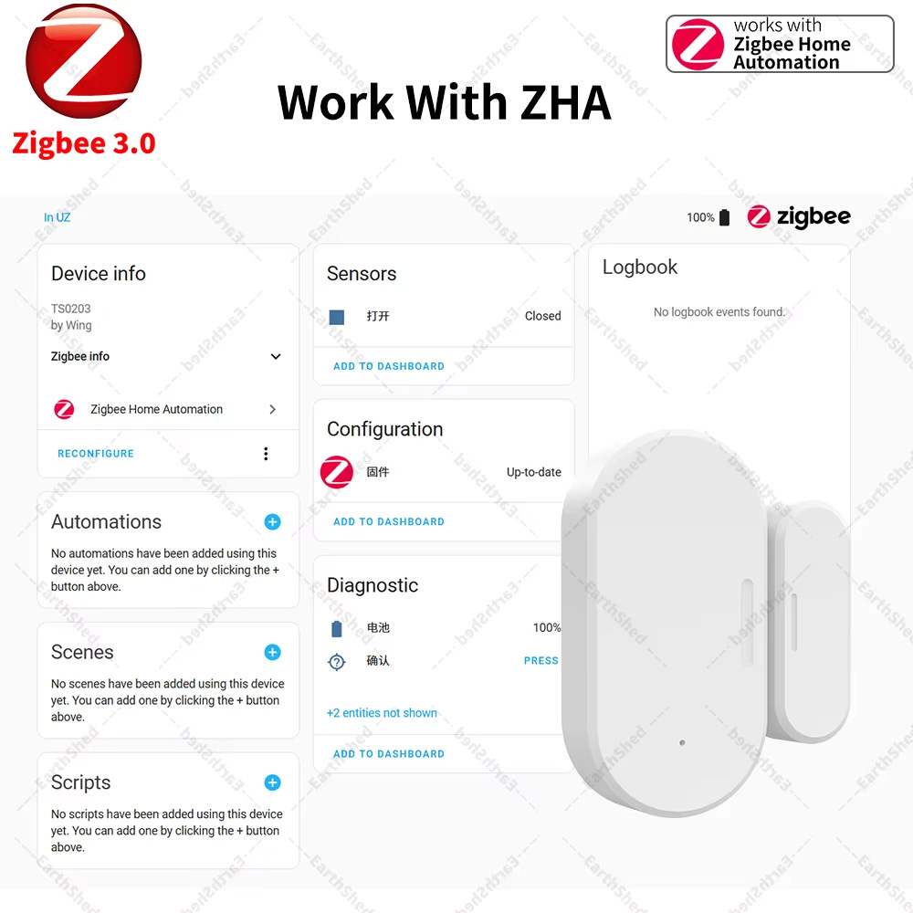 Sensor Pintu dan Jendela Zigbe - Smart Home Zigbee 3.0 ulasan dan harga