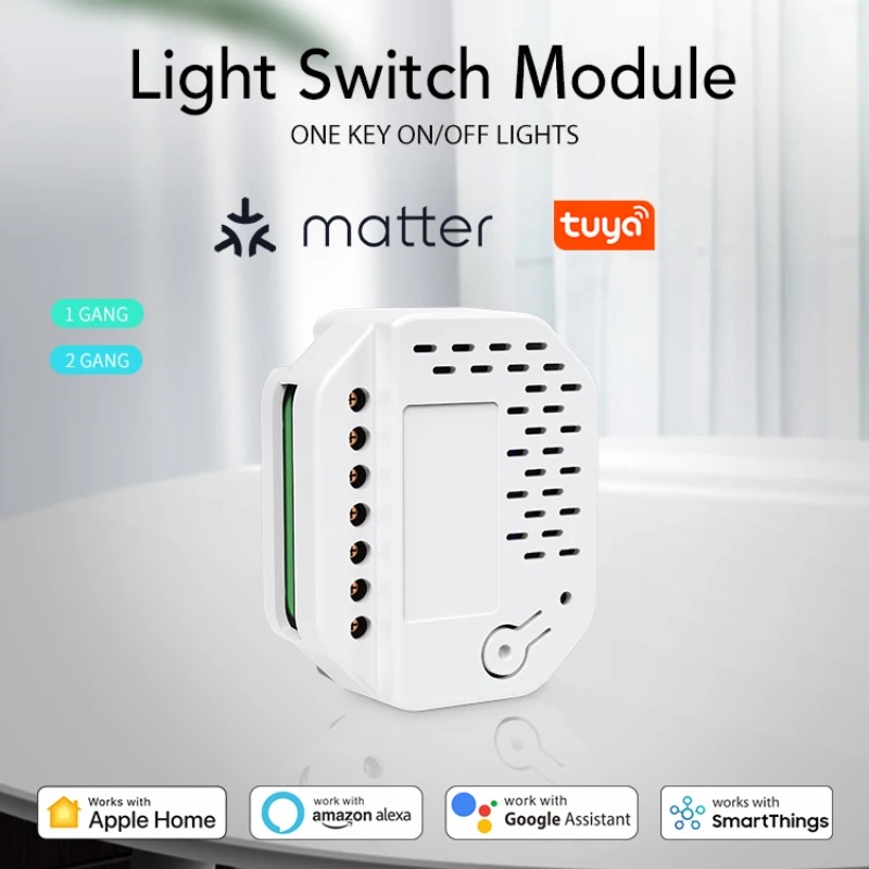 Modul Sakelar Lampu Matter Rel - Smart Home Matter ulasan dan harga