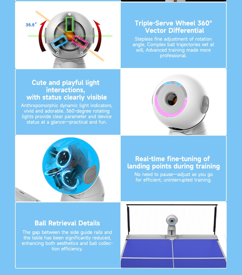 Robot Tenis Meja Elektrik Cerd - Upgrade Smart Home ulasan dan harga