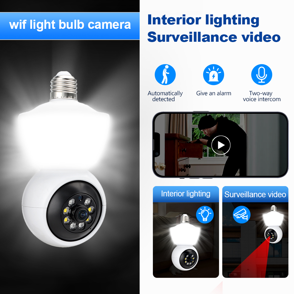 Kamera Pengintai IP Bulb 5MP 2 - Smart Home Cctv Camera ulasan dan harga