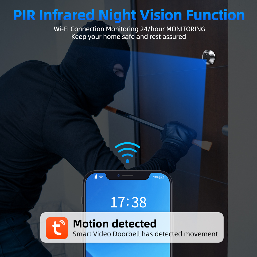 Kamera Video lubang Pengintip  - Smart Home Cctv Camera ulasan dan harga